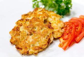 Котлеты из куриной грудки Котлеты из курицы в панировочных сухарях