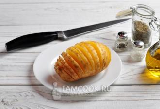 Картошка гармошка в духовке с сыром и сладким перцем